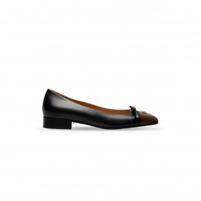 VALENTINO VALET DU ROI LEATHER BALLET FLATS 